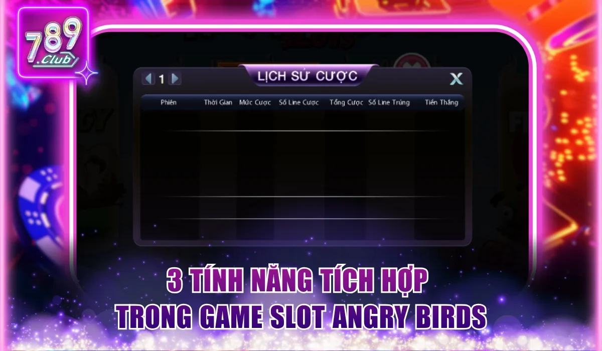 Angry Birds Slot 789Club Và Thể Lệ Quay Thưởng Cơ Bản 2 3 tính năng tích hợp trong game slot Angry Birds