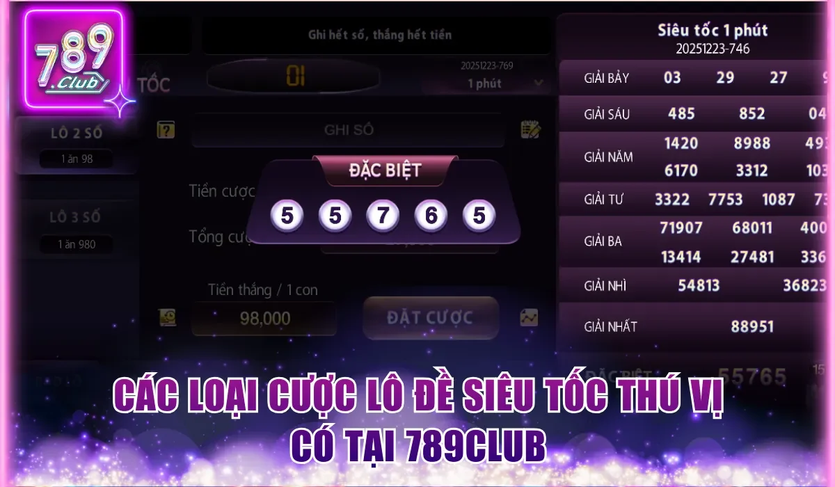 Lô Đề Siêu Tốc 789Club - Siêu Phẩm Game Cược Hàng Đầu 2026 2 Các loại cược lô đề siêu tốc thú vị có tại 789Club