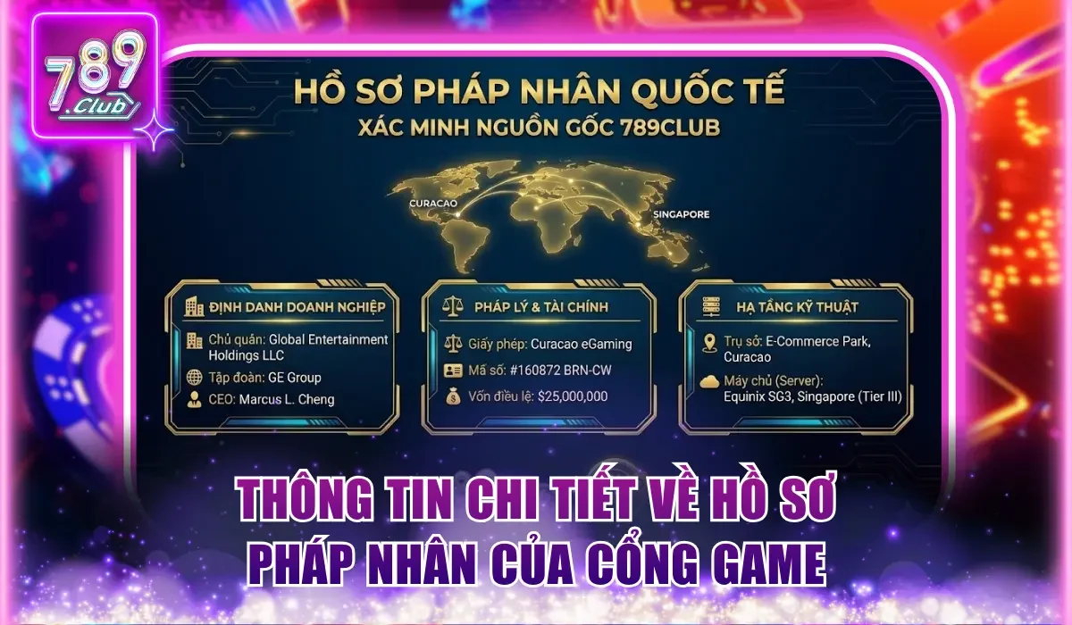 Thông tin chi tiết về hồ sơ pháp nhân của cổng game