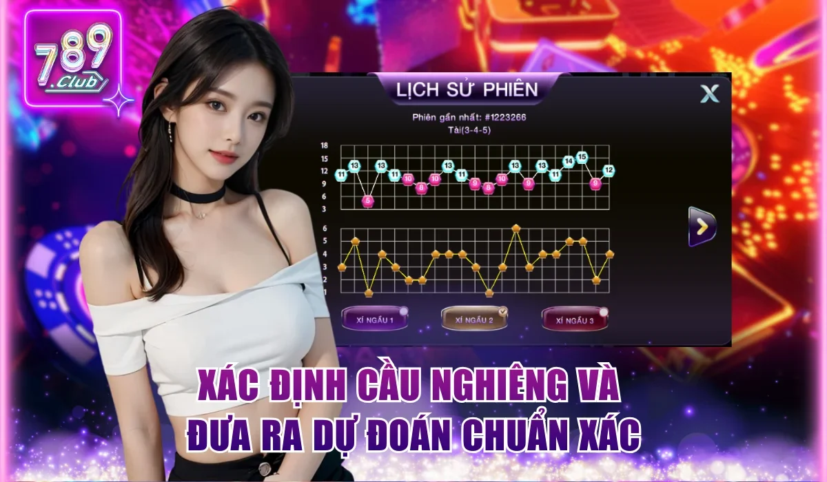 Bắt Cầu Tài Xỉu 789club Và Các Chiến Thuật Chơi Hiệu Quả 3 Xác định cầu nghiêng và đưa ra dự đoán chuẩn xác