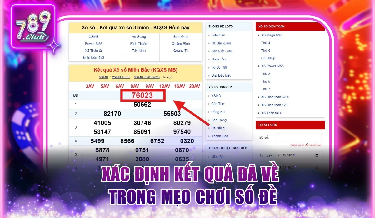 Xác định kết quả đã về trong mẹo chơi số đề